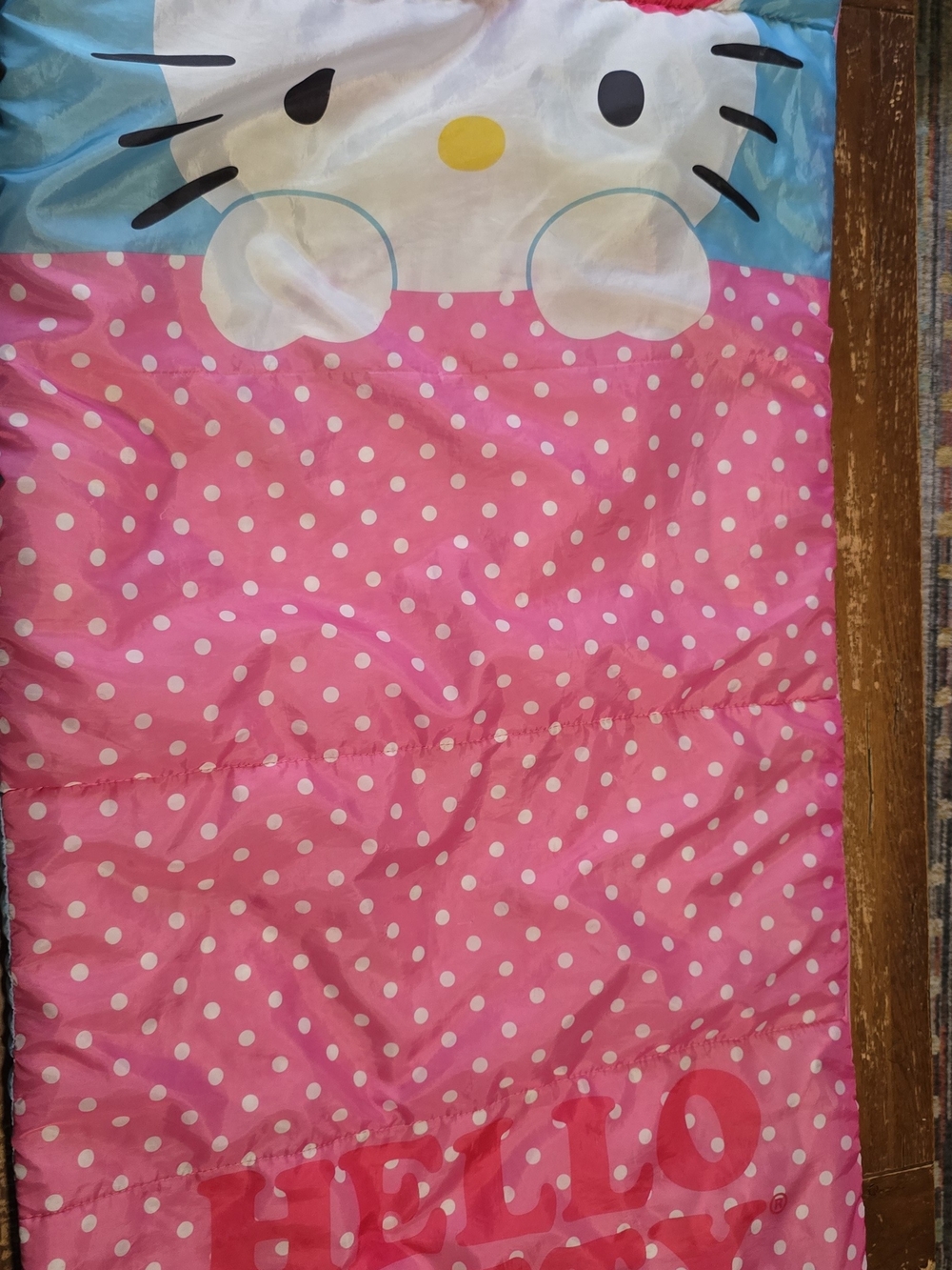 Hello Kitty Pink Polka Dot Kids Sleep Sack with Blue Accent
